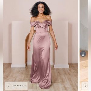 Revelry rose quartz bridesmaid dress